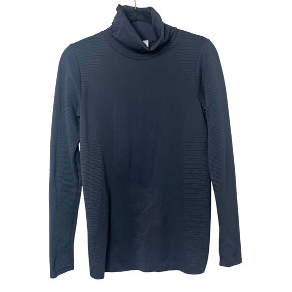 Athleta Tops - Athleta Flurry Blizzard Rib Turtleneck Shirt Long Sleeve Top  Black Sz M